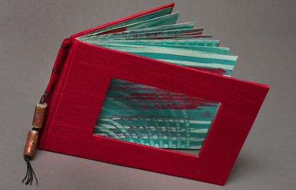 Artist's Book with Paste Papers by Cristina Hajosy