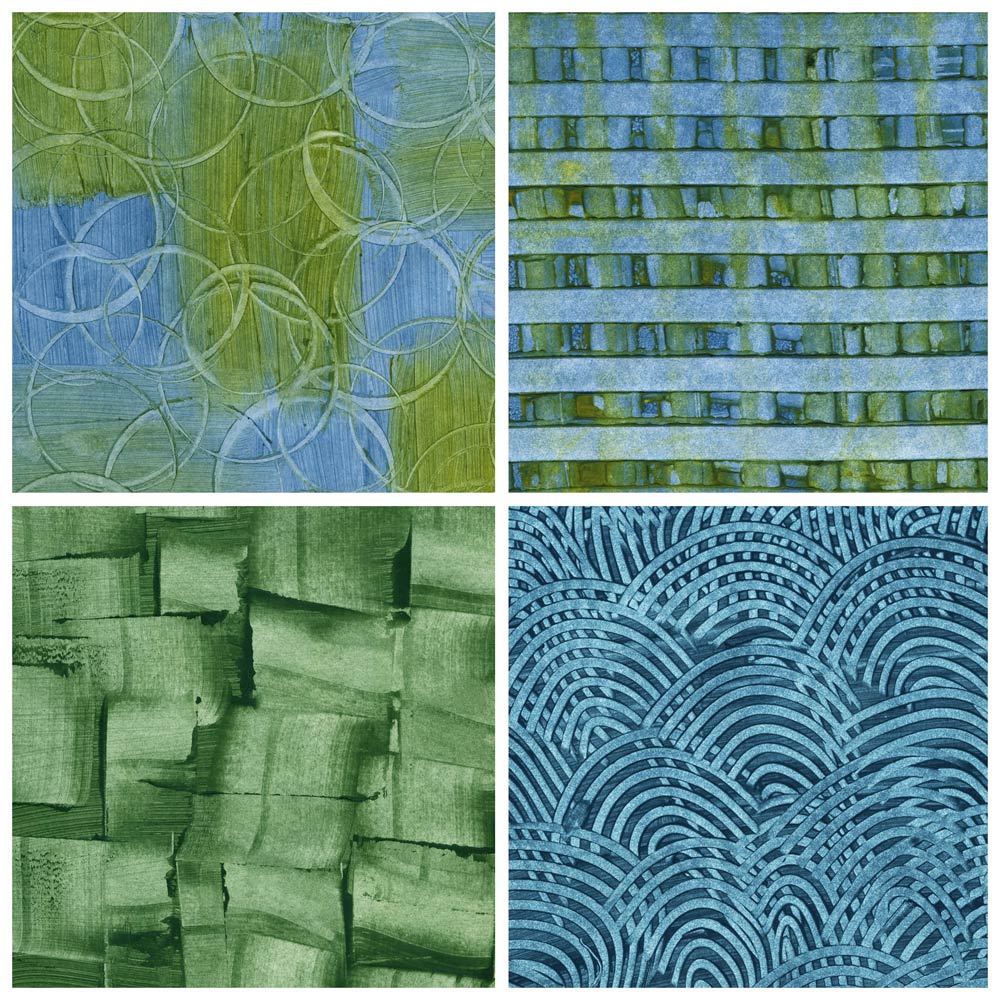 paste paper sampler grid by Cristina Hajosy