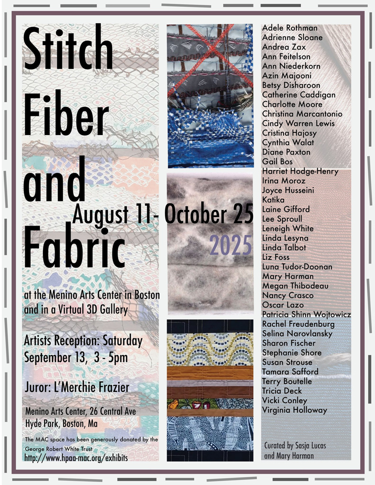 promo for Stitch, Fiber and Fabric exhibition