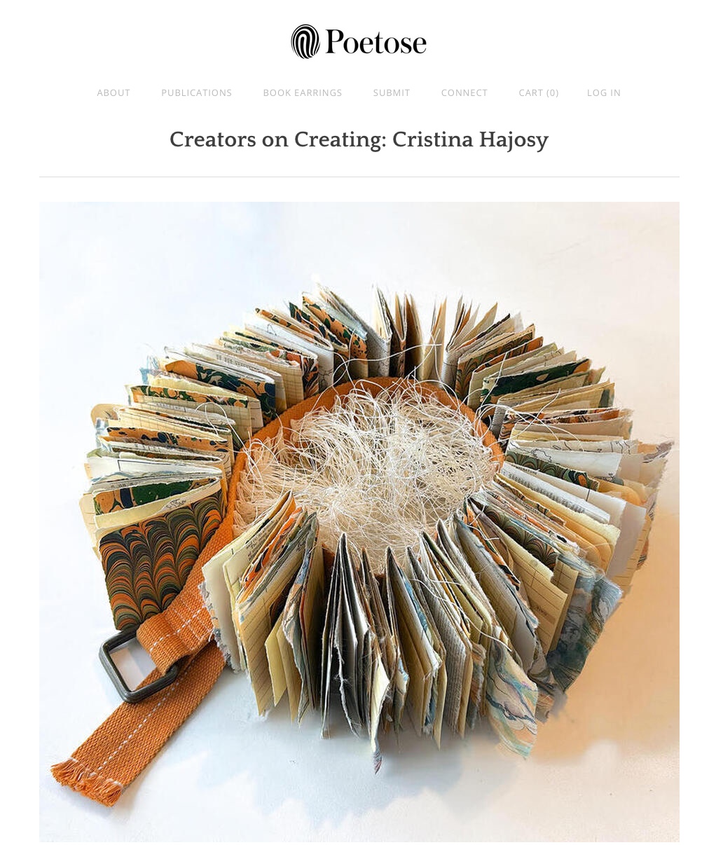 screen shot of Cristina Hajosy interview on Poetose