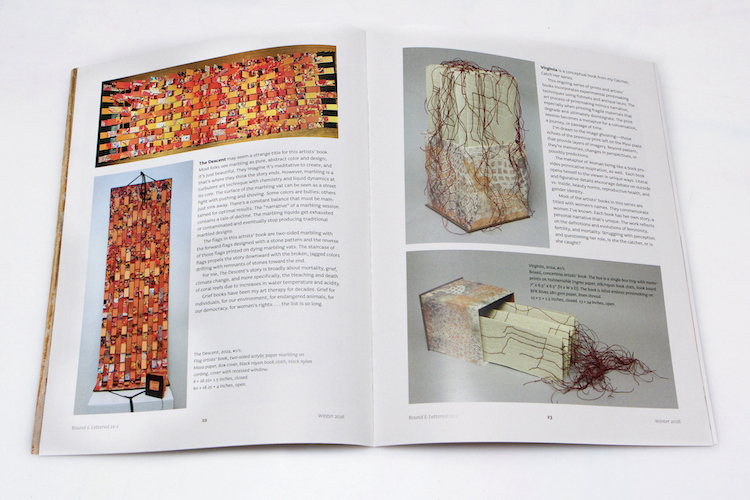 page spread from article by Cristina Hajosy in Bound & Lettered magazine 2026