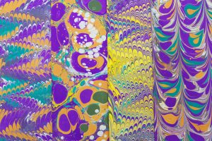 Paper Marbling sampler by Cristina Hajosy